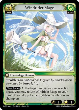 Windrider Mage (232) [Dawn of Ashes Alter Edition] Grand Archive Single Weebs of the Shore