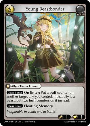 Young Beastbonder (280) [Dawn of Ashes Alter Edition] Foil Grand Archive Single Weebs of the Shore