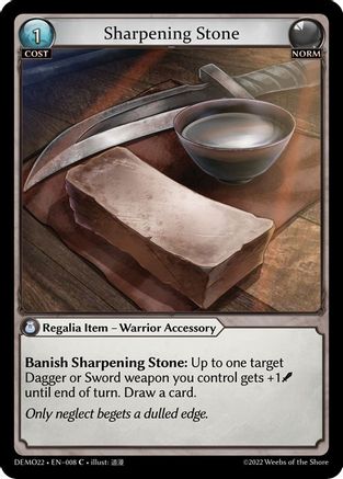 Sharpening Stone (008) [2022 Demo Deck] Grand Archive Single Weebs of the Shore