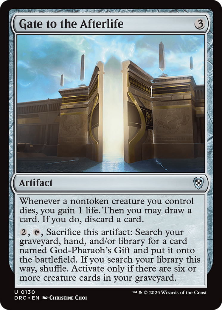 Gate to the Afterlife (DRC-130) [Commander: Aetherdrift] MTG Single Wizards of the Coast