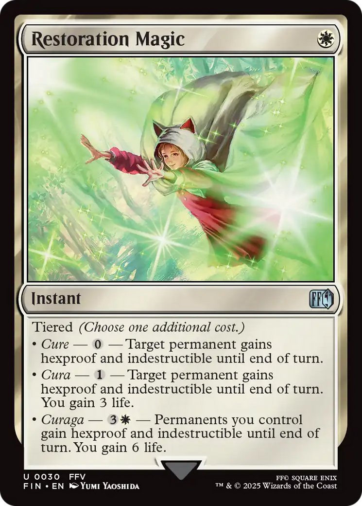 Restoration Magic (FIN-030) [FINAL FANTASY] Foil MTG Single Wizards of the Coast