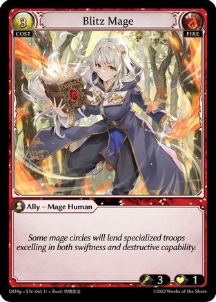 Blitz Mage (065) [Dawn of Ashes Prelude] Grand Archive Single Weebs of the Shore