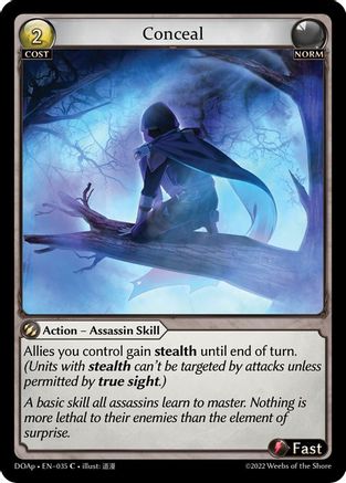 Conceal (035) [Dawn of Ashes Prelude] Grand Archive Single Weebs of the Shore