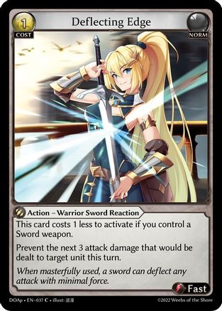 Deflecting Edge (037) [Dawn of Ashes Prelude] Grand Archive Single Weebs of the Shore
