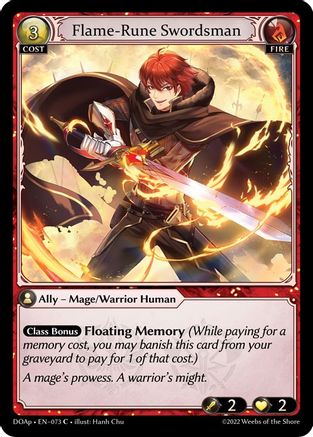 Flame-Rune Swordsman (073) [Dawn of Ashes Prelude] Grand Archive Single Weebs of the Shore