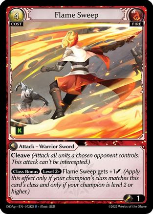 Flame Sweep (072KS) [Dawn of Ashes Prelude] Grand Archive Single Weebs of the Shore