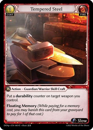 Tempered Steel (083) [Dawn of Ashes Prelude] Grand Archive Single Weebs of the Shore