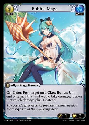 Bubble Mage (003) [Promotional Cards] Grand Archive Single Weebs of the Shore