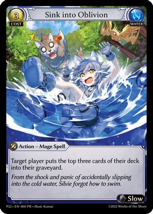 Sink into Oblivion (004) [Promotional Cards] Foil Grand Archive Single Weebs of the Shore