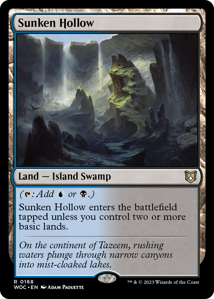 Sunken Hollow (WOC-168) [Wilds of Eldraine Commander] MTG Single Wizards of the Coast