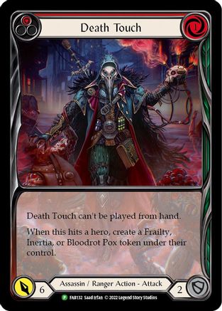 Death Touch (Red) [FAB132] (Promo)  Rainbow Foil Flesh And Blood Single Flesh And Blood   