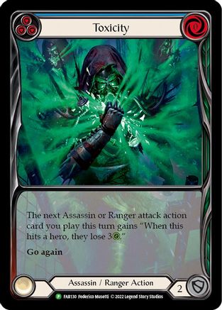 Toxicity (Blue) [FAB130] (Promo)  Rainbow Foil Flesh And Blood Single Flesh And Blood   