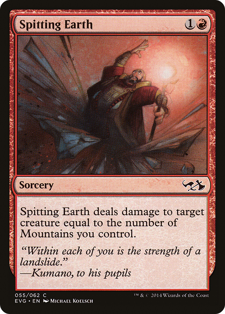 Spitting Earth (DD3-055) [Misc] Duel Decks Anthology: Elves vs. Goblins MTG Single Wizards of the Coast