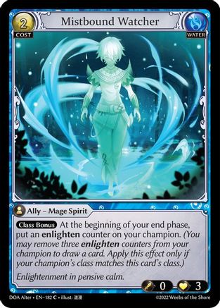 Mistbound Watcher (182) [Dawn of Ashes Alter Edition] Foil Grand Archive Single Weebs of the Shore