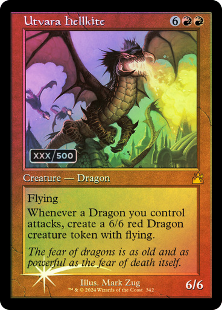 Utvara Hellkite (Serial Numbered) (RVR-342) [Ravnica Remastered] Foil MTG Single Wizards of the Coast