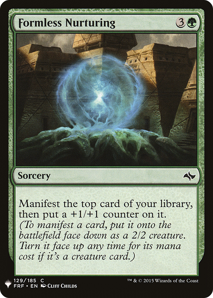 Formless Nurturing (LIST-129) [Mystery Booster] The List MTG Single Wizards of the Coast