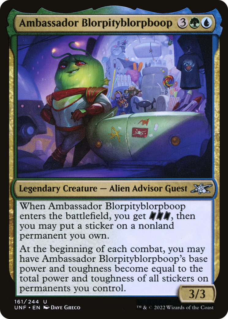 Ambassador Blorpityblorpboop (UNF-161) [Unfinity] Foil MTG Single Wizards of the Coast