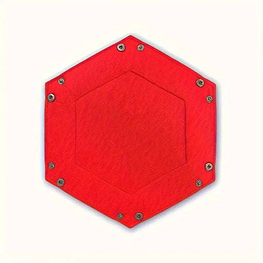 Seriously Good Dice: Button Up Dice Tray - Hexagonal Black/Red Dice & Gaming Accessories Gamegenic
