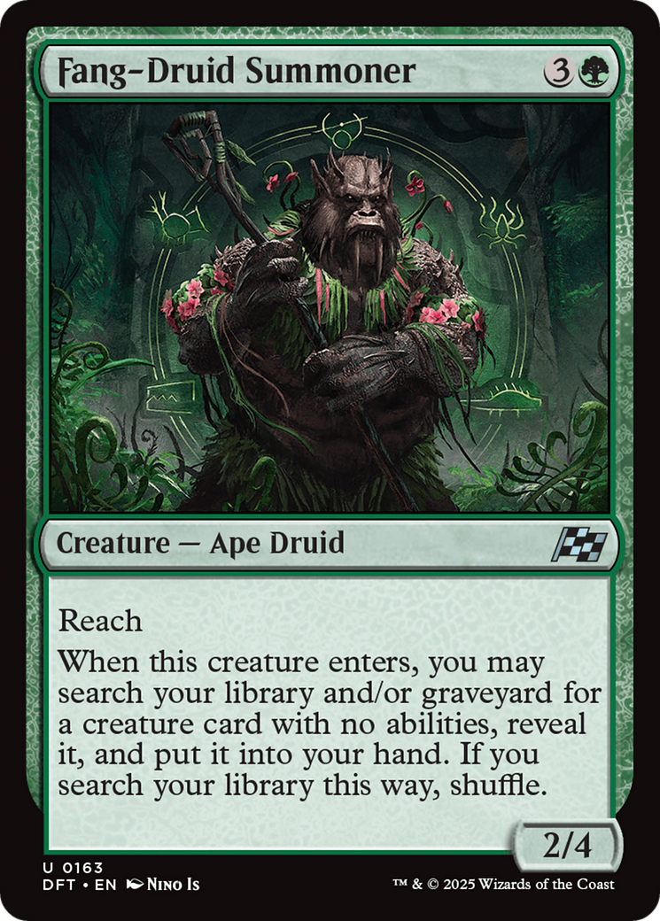 Fang-Druid Summoner (DFT-163) [Aetherdrift] Foil MTG Single Wizards of the Coast