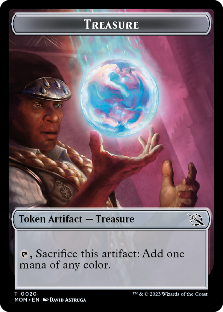 Treasure (20) // Spirit (13) Double-Sided Token [Tokens] March of the Machine Tokens MTG Single Magic: The Gathering