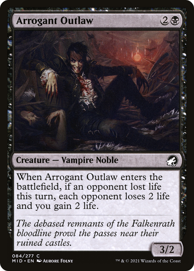 Arrogant Outlaw (MID-084) [Innistrad: Midnight Hunt] MTG Single Wizards of the Coast