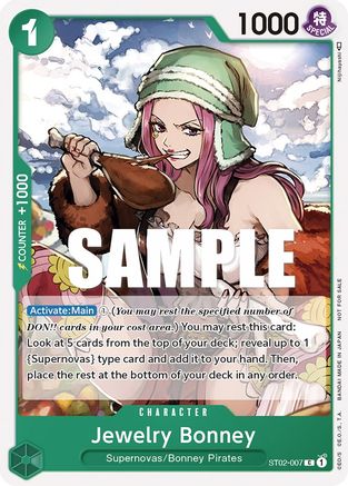 Jewelry Bonney (Tournament Pack Vol. 3) [Participant] (ST02-007) [One Piece Promotion Cards] One Piece Single Bandai