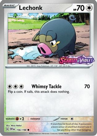 Lechonk - 156/198 (Best Buy Exclusive) Reverse Holofoil [Misc: Cards & Products] Pokemon Single Pokémon