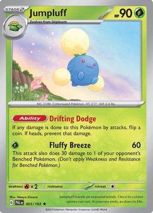Jumpluff (3) Holofoil [SV: Paldea Evolved] Pokemon Single Pokémon