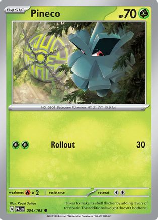 Pineco (4) [SV: Paldea Evolved] Pokemon Single Pokémon