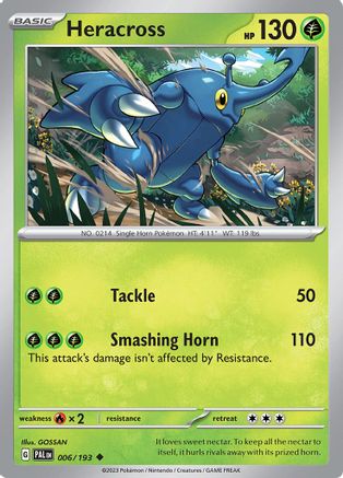 Heracross - 006/193 Reverse Holofoil [SV: Paldea Evolved] Pokemon Single Pokémon