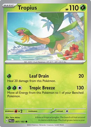 Tropius - 007/193 [SV: Paldea Evolved] Pokemon Single Pokémon