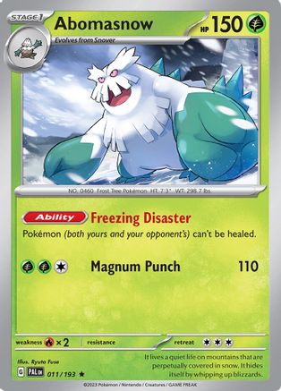 Abomasnow (11) Reverse Holofoil [SV: Paldea Evolved] Pokemon Single Pokémon