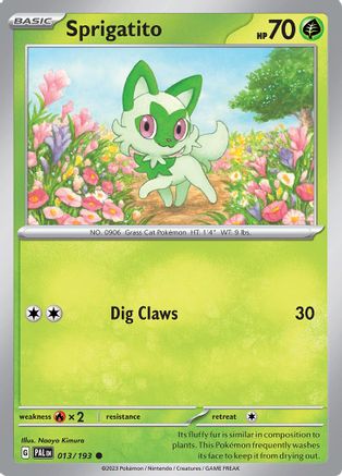 Sprigatito - 013/193 Reverse Holofoil [SV: Paldea Evolved] Pokemon Single Pokémon