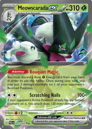 Meowscarada ex - 015/193 Holofoil [SV: Paldea Evolved] Pokemon Single Pokémon