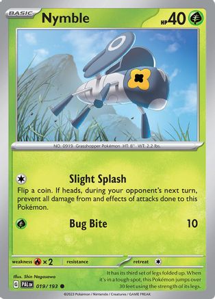 Nymble - 019/193 (19) [SV02 Paldea Evolved] Pokemon Single Pokémon