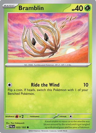 Bramblin - 022/193 Reverse Holofoil [SV: Paldea Evolved] Pokemon Single Pokémon