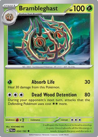 Brambleghast (24) [SV: Paldea Evolved] Pokemon Single Pokémon