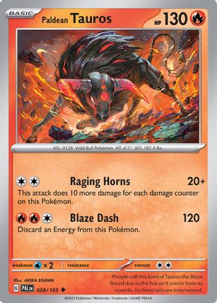 Paldean Tauros - 028/193 [SV: Paldea Evolved] Pokemon Single Pokémon