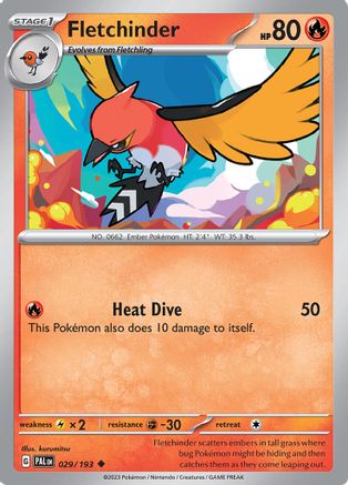 Fletchinder - 029/193 Reverse Holofoil [SV: Paldea Evolved] Pokemon Single Pokémon