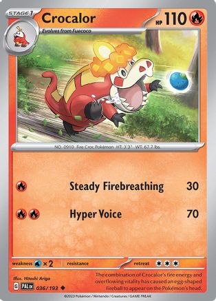 Crocalor - 036/193 [SV: Paldea Evolved] Pokemon Single Pokémon