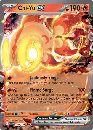 Chi-Yu ex - 040/193 Holofoil [SV: Paldea Evolved] Pokemon Single Pokémon