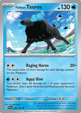 Paldean Tauros - 041/193 (41) Reverse Holofoil [SV02 Paldea Evolved] Pokemon Single Pokémon