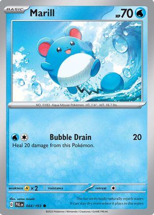 Marill - 044/193 Reverse Holofoil [SV: Paldea Evolved] Pokemon Single Pokémon