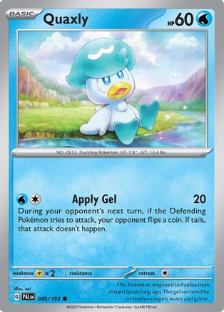 Quaxly - 049/193 [SV: Paldea Evolved] Pokemon Single Pokémon