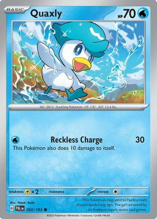 Quaxly - 050/193 Reverse Holofoil [SV: Paldea Evolved] Pokemon Single Pokémon
