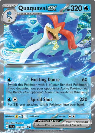 Quaquaval ex - 052/193 Holofoil [SV: Paldea Evolved] Pokemon Single Pokémon