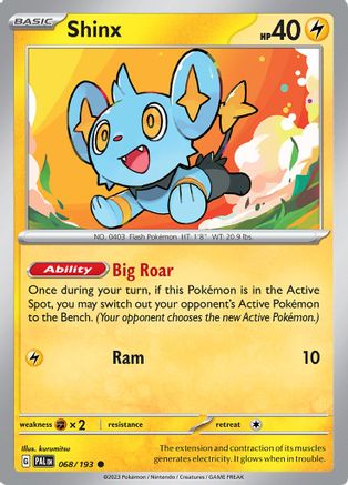 Shinx - 068/193 Reverse Holofoil [SV: Paldea Evolved] Pokemon Single Pokémon