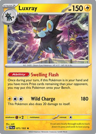 Luxray (71) Reverse Holofoil [SV: Paldea Evolved] Pokemon Single Pokémon