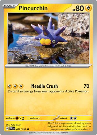 Pincurchin - 072/193 [SV: Paldea Evolved] Pokemon Single Pokémon