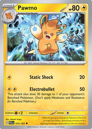 Pawmo (75) [SV: Paldea Evolved] Pokemon Single Pokémon